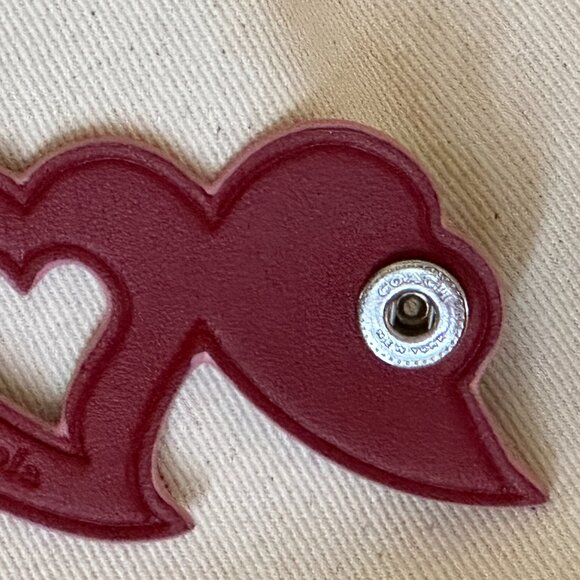 COACH COACHTOPIA HEART CORD HOLDER UPCRAFTED LEATHER+DUST BAG&BOX:NWT 1941 RED - Picture 12 of 16
